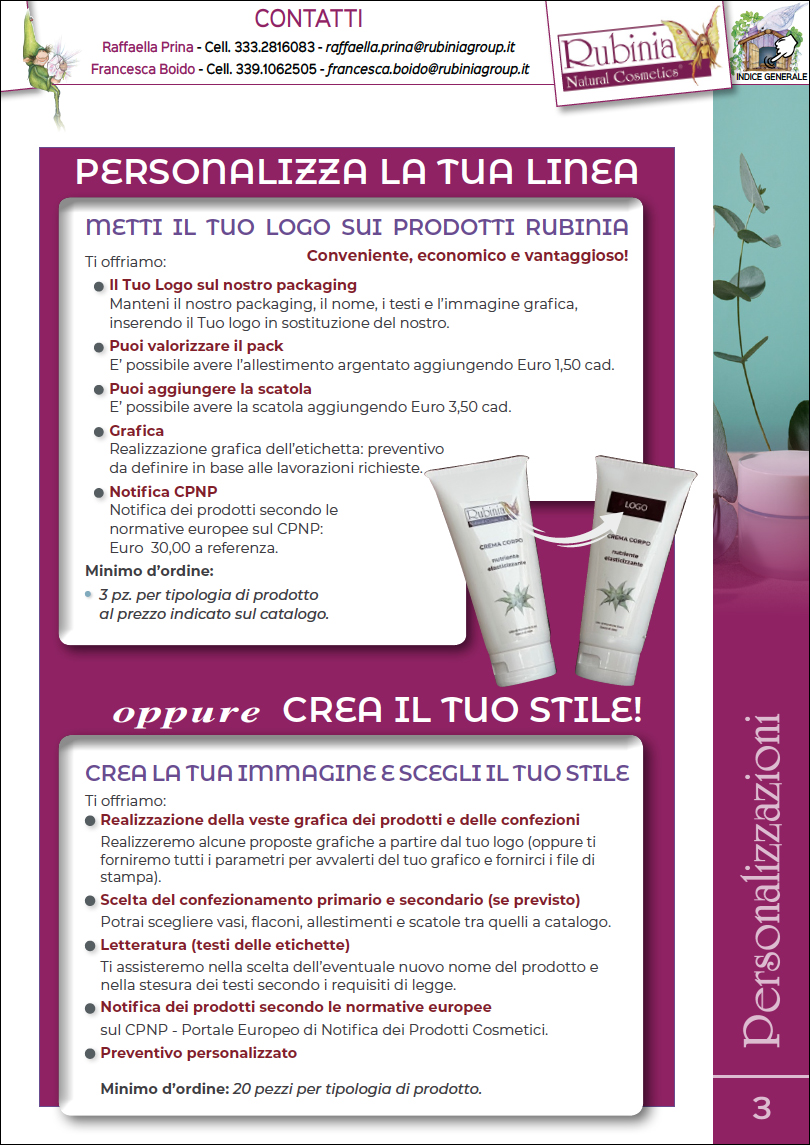 RUBINIA_CATALOGO_2025_Personalizzazioni